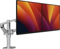 Productfoto van Bright Dubbele Monitorarm Zilver