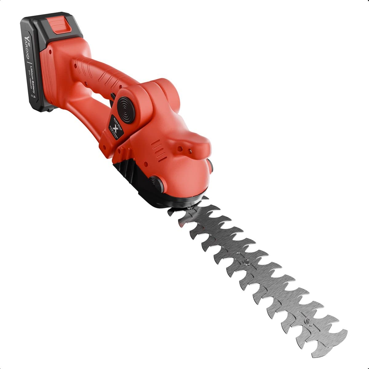 YARDIO Tools® - HTS-22mm - Heggenschaar - 2-in-1 - Heggenschaar Accu Electrisch - Grasschaar Buxusschaar - HTS-22mm - Incl. 2.0a Accu en Snellader thumbnail 4