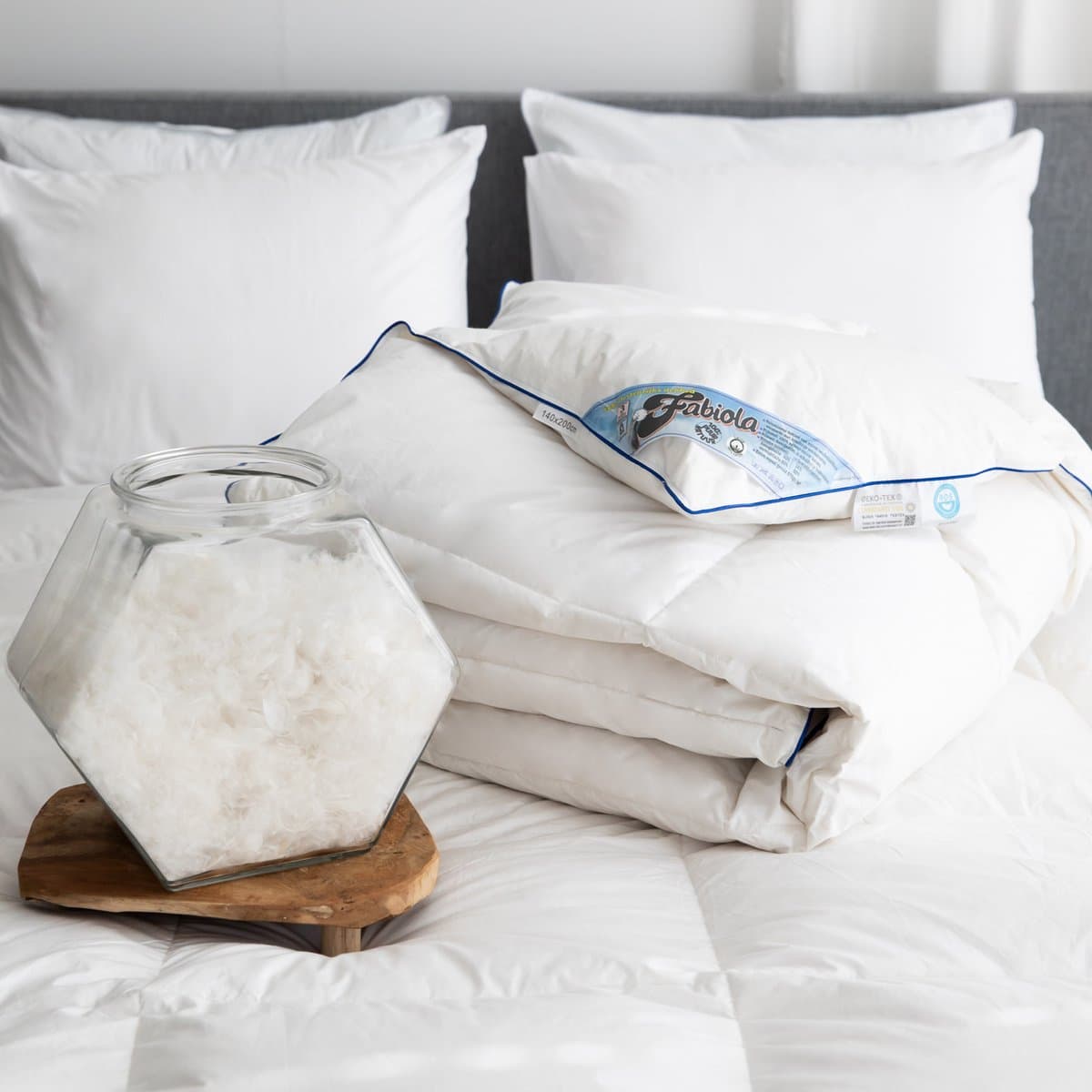 Fabiola Oostenrijks dons winterdekbed - Halfdons dekbed - Luxe en lekker zwaar donsdeken - 240x220 cm lits jumeaux extra lang thumbnail 8