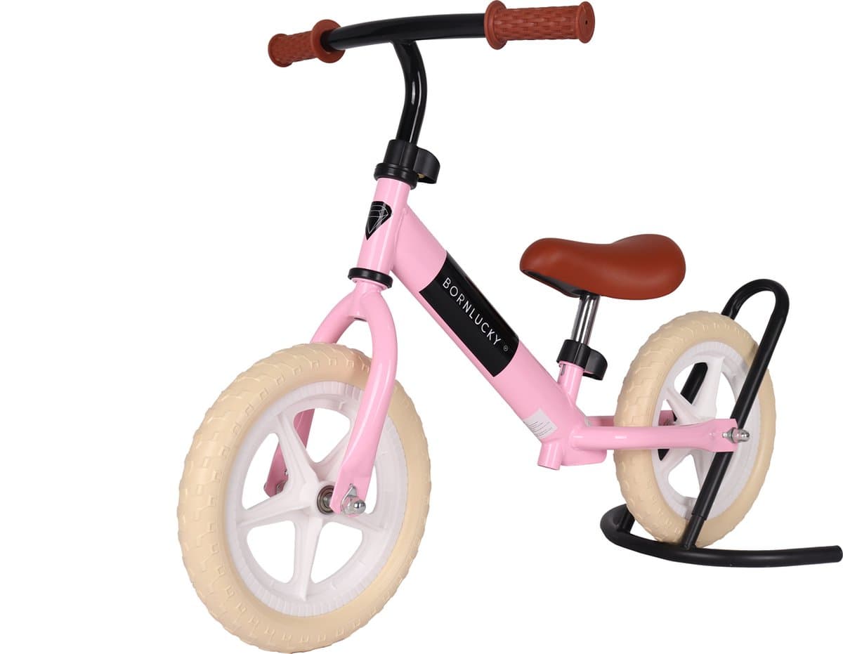Born Lucky® Loopfiets –Vanaf 2 jaar – 10 inch massieve banden - Verstelbaar Zadel & Stuur – Roze thumbnail 3