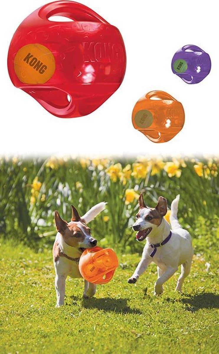 Kong Jumbler Ball - Assorti Kleur - M/L - Honden Speelgoed - Ø14 cm thumbnail 4