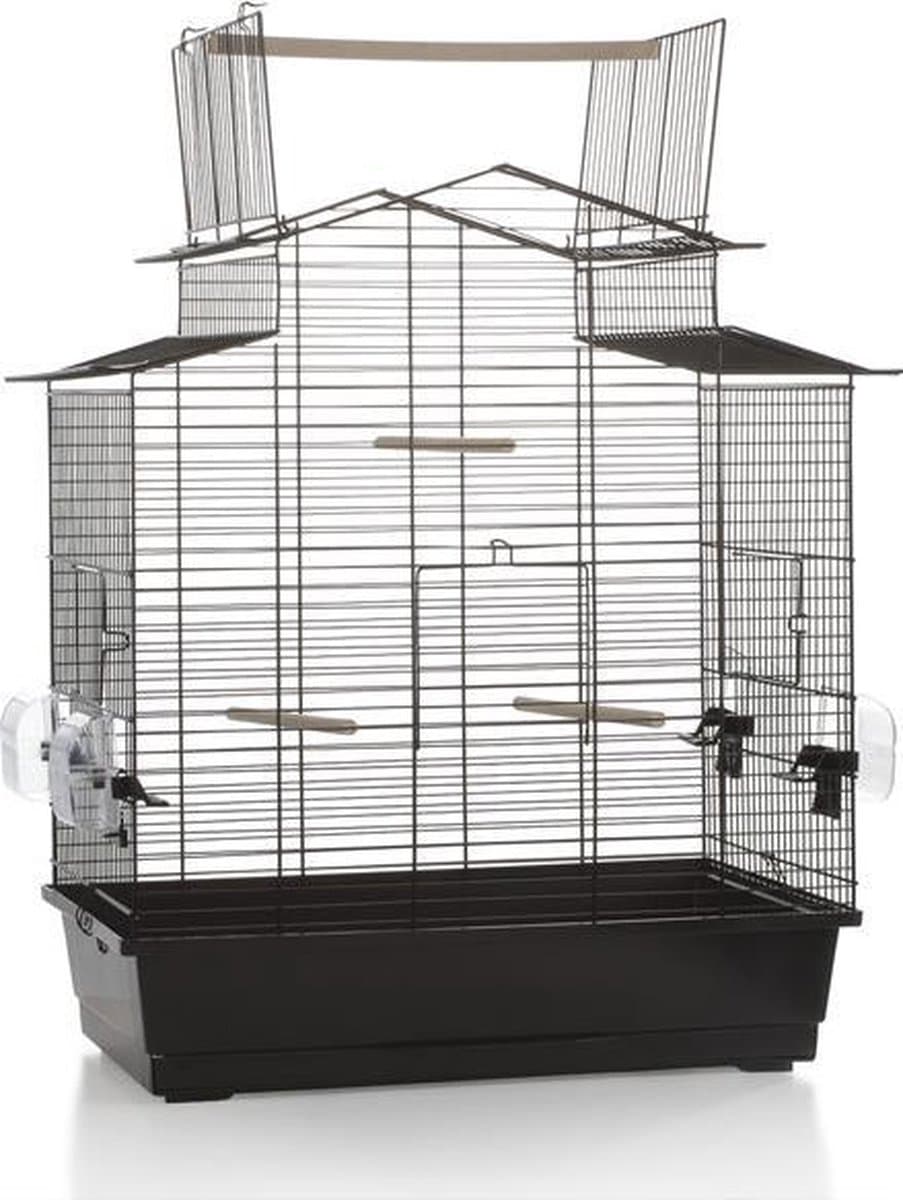 Beeztees Iza 3 Open - Vogelkooi - Zwart - Groot - 59x38x65 cm