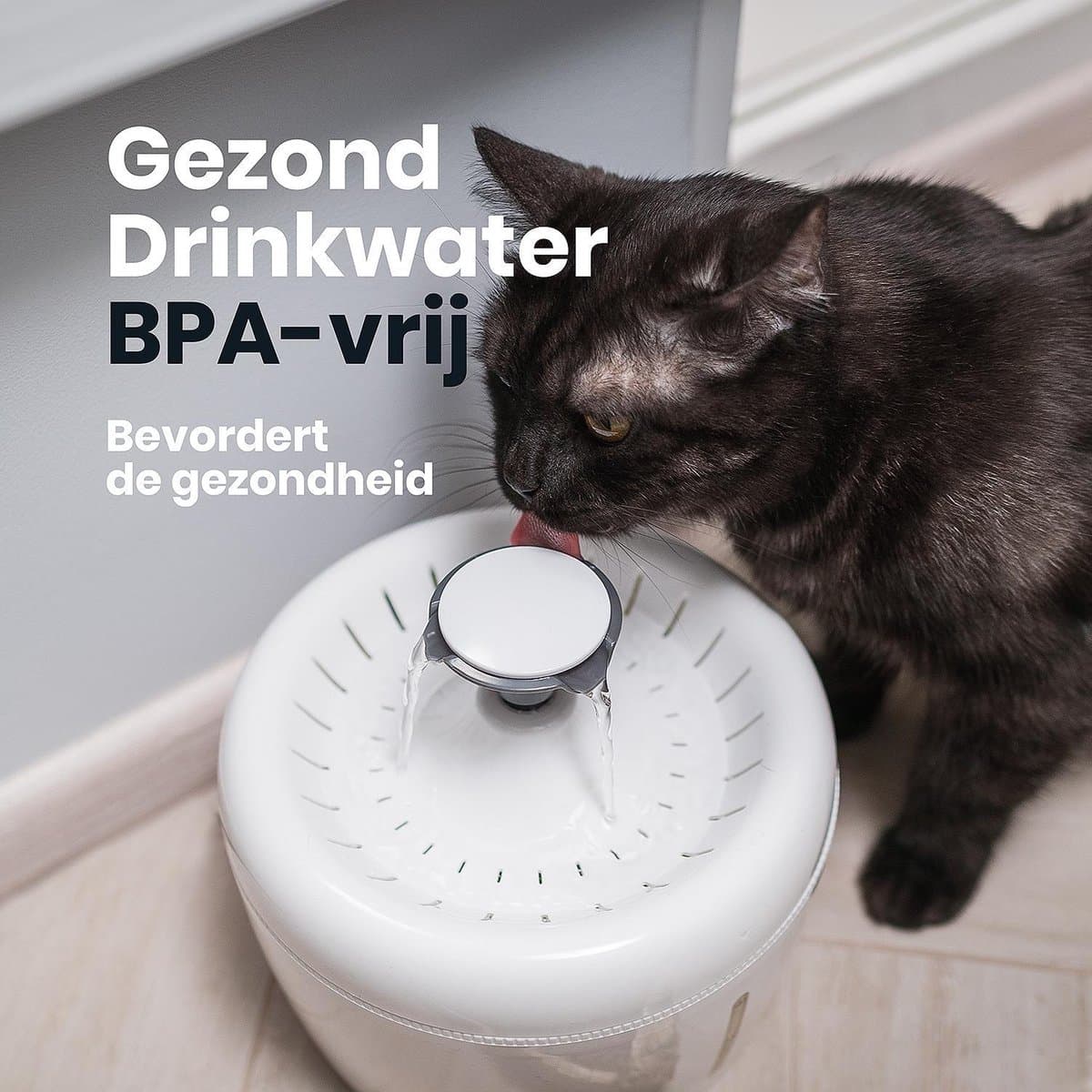 TrevoPet® Drinkfontein Kat - Waterfontein Kat - Kattenfontein - Fluisterstil - Drinkfontein - Drinkbak Kat - 2.5 Liter - Inclusief Filter - Wit thumbnail 3
