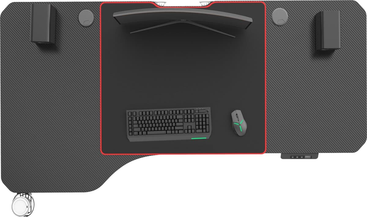 VDD Gaming - Bureau - Game Desk - Zit Sta Bureau - Elektrisch in Hoogte Verstelbaar - Zit-sta Bureau - Game Bureau - Gaming Desk - Computer Tafel - 160 x 75 cm - Zwart - Maximale hoogte 120 cm thumbnail 8