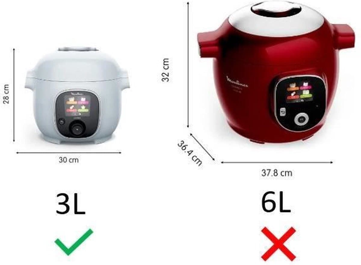 Moulinex Cookeo Mini CE880410 - Multicooker - 6 programma's - 150 recepten - 3L - Lichtblauw thumbnail 2