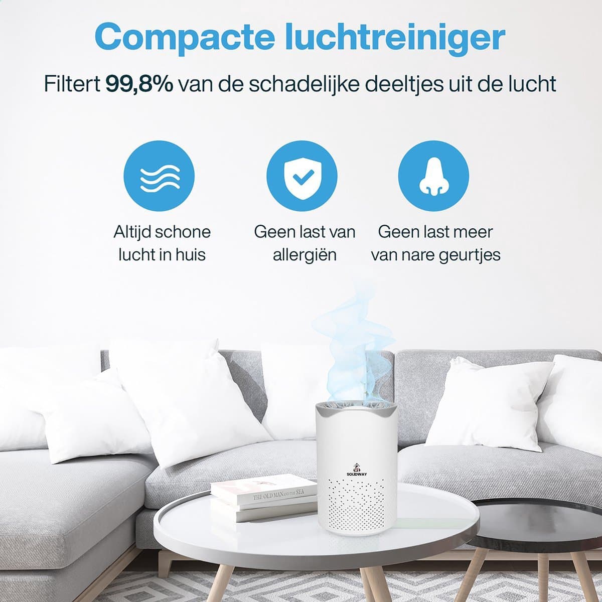 Luchtreiniger met Ionisator – Air Purifier met HEPA Filter – Clean Air – Luchtzuiveraar met UV – Incl. Extra Luchtfilterset thumbnail 5