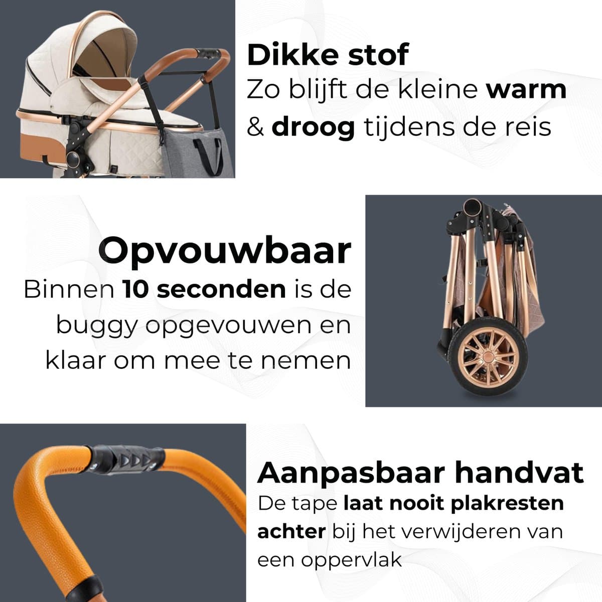 Lunola Nova 3-in-1 Kinderwagen met Autostoel 0-20kg thumbnail 2