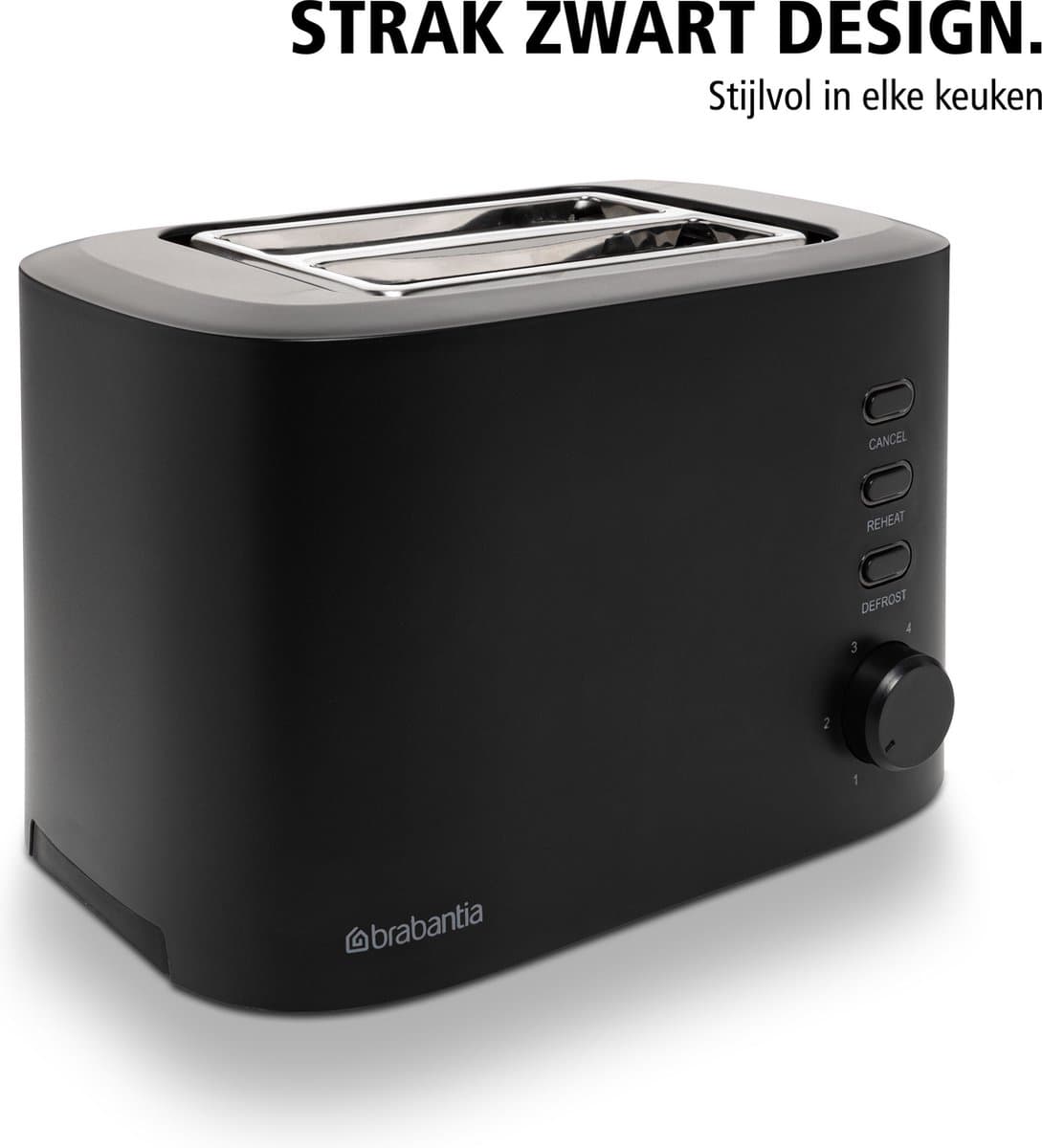 Brabantia Broodrooster - 980 Watt - 6 Roosterstanden - Toaster met Snoeropbergruimte - BBEK1027 thumbnail 5
