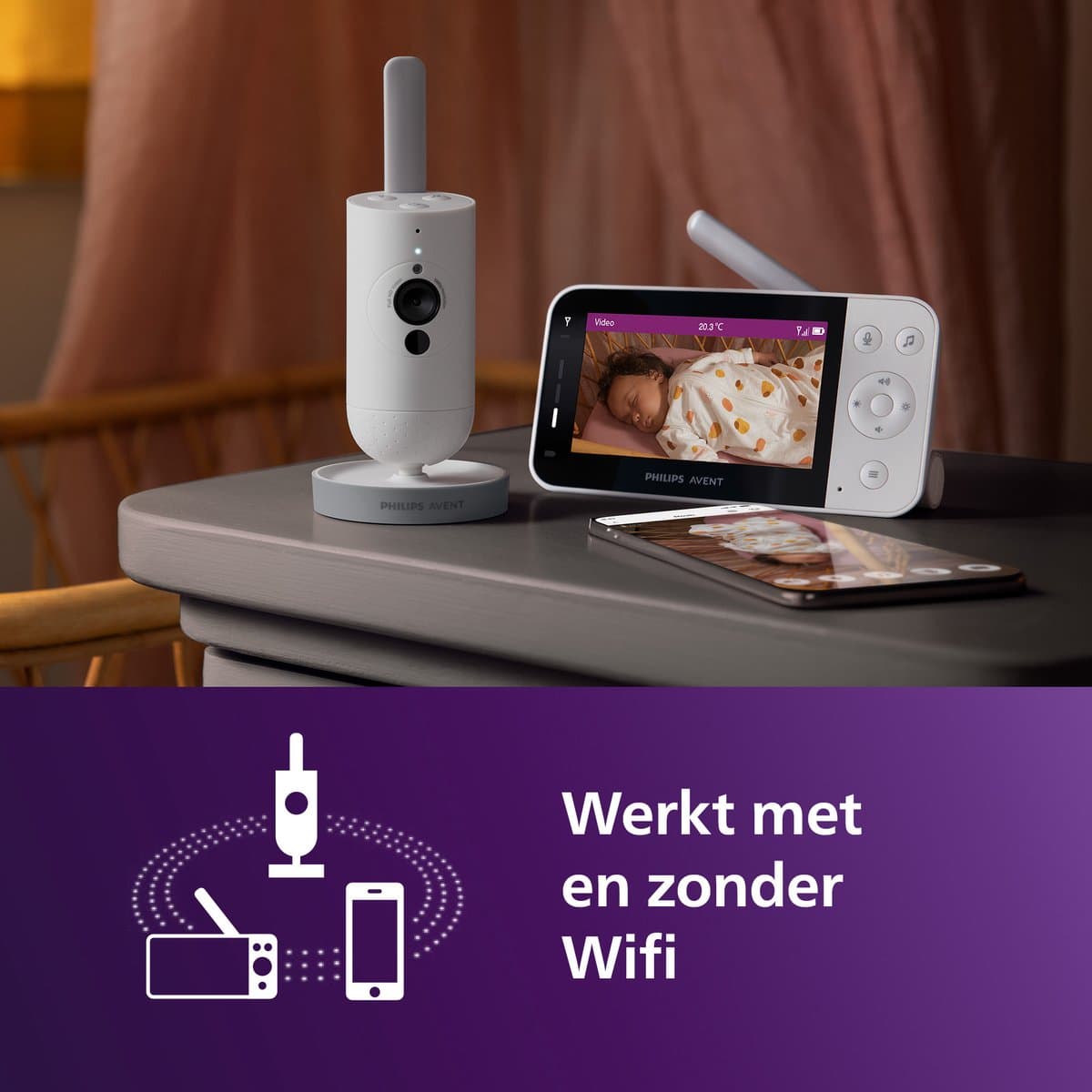 Philips Avent SCD951 Beeldbabyfoon met Full HD en App thumbnail 7