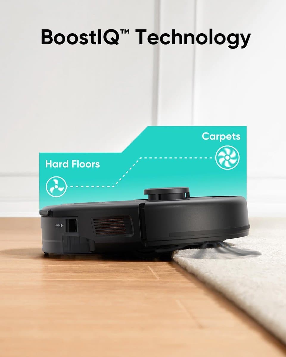 eufy Clean L60 Hybrid SES Robotstofzuiger met dweilfunctie en Vervangingssets - Robot Vacuum - 5.000 Pa Zuigkracht, Met automatisch leegstation, Bestuurbaar via smartphone thumbnail 7