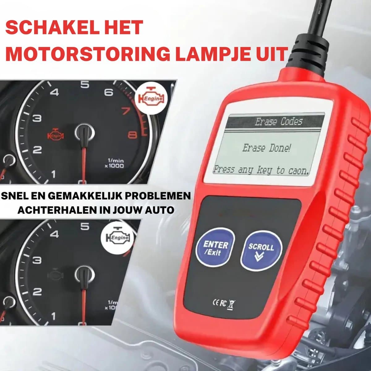 OBD2 Scanner – Auto Uitlezen & Storing Verwijderen – Nederlands – Plug & Play – CE-Gecertificeerd – Jumalu thumbnail 2