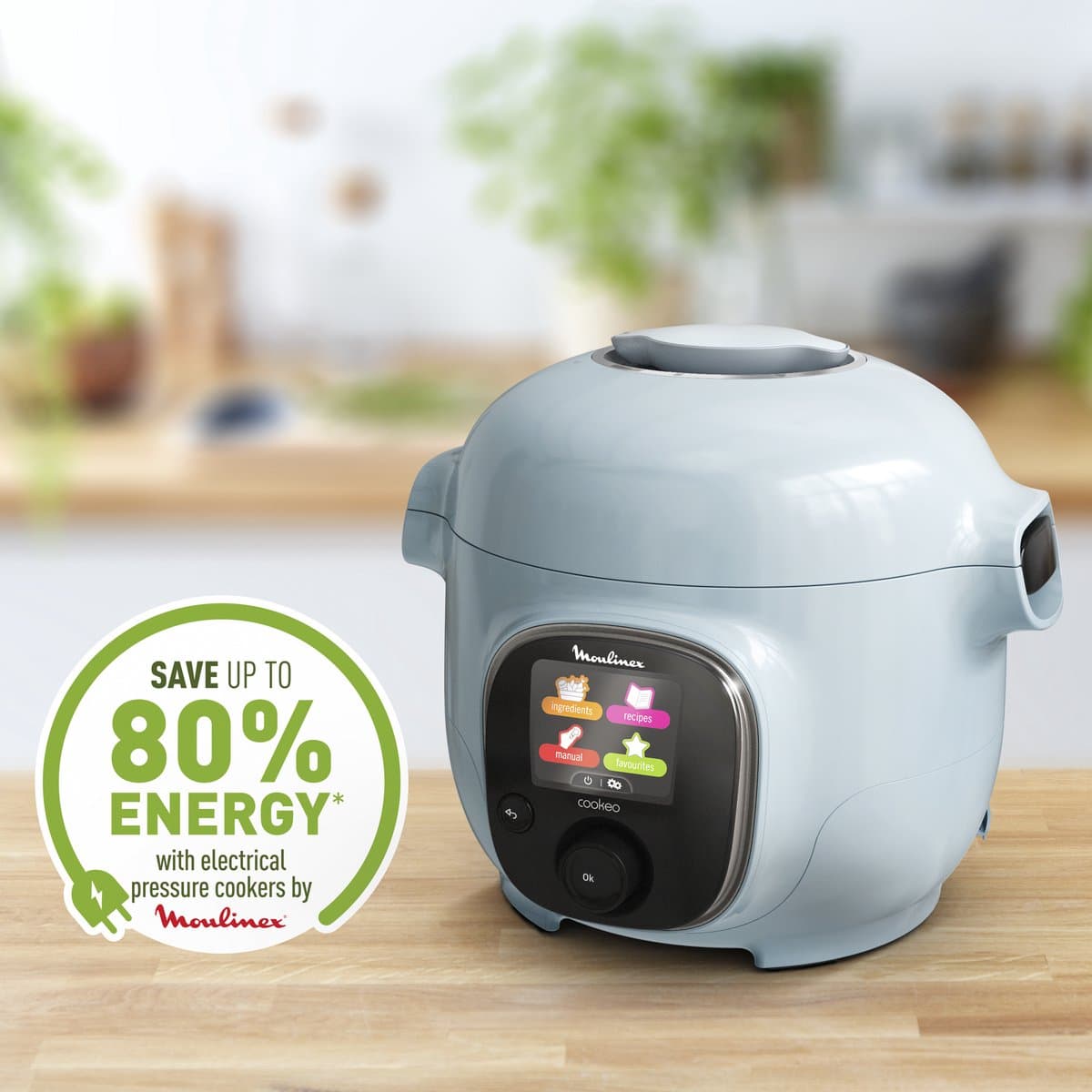 Moulinex Cookeo Mini CE880410 - Multicooker - 6 programma's - 150 recepten - 3L - Lichtblauw thumbnail 3