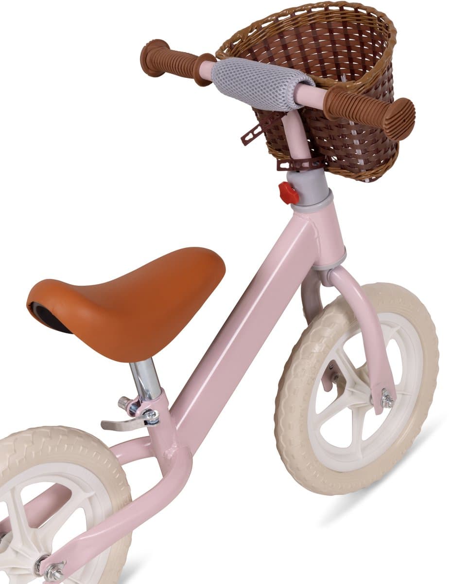 Loopfiets 12 inch – Balansfiets 2 t/m 7 jaar – Verstelbaar Zadel – Lichtgewicht Magnesium – Fiets Zonder Trappers – Jongens & Meisjes – Roze thumbnail 5
