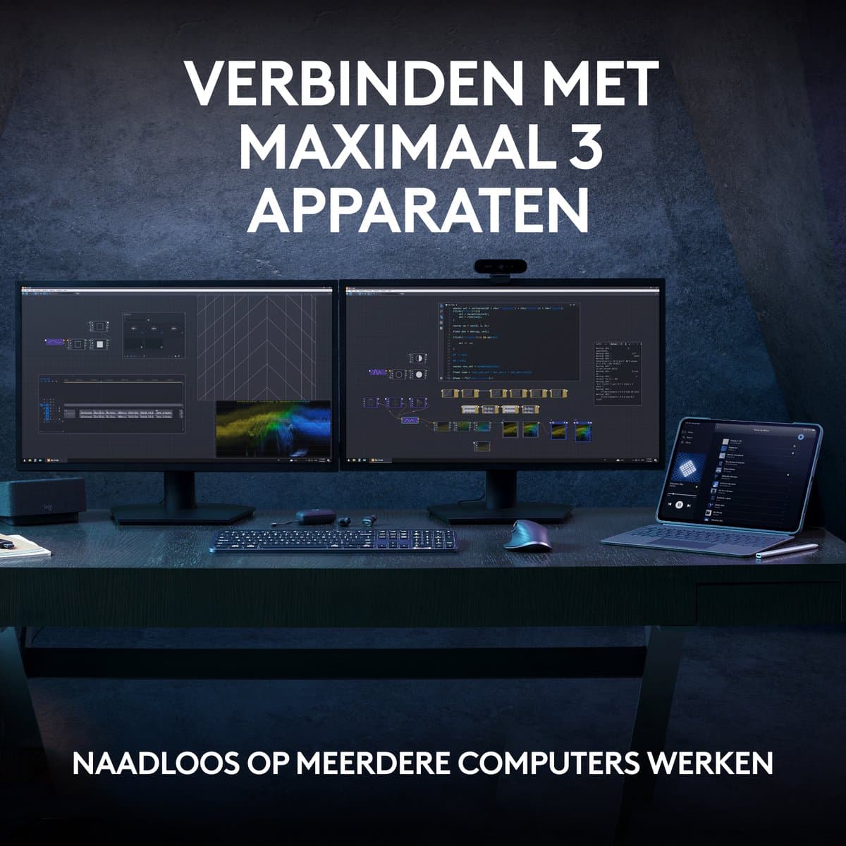 Logitech MX Keys S - Draadloos Toetsenbord - Qwerty - Graphite thumbnail 8