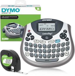 Productfoto van Dymo LetraTag LT-100T-labelmaker | Draagbare labelprinter met QWERTZ-toetsenbord | Zilver | Ideaal voor op kantoor of thuis