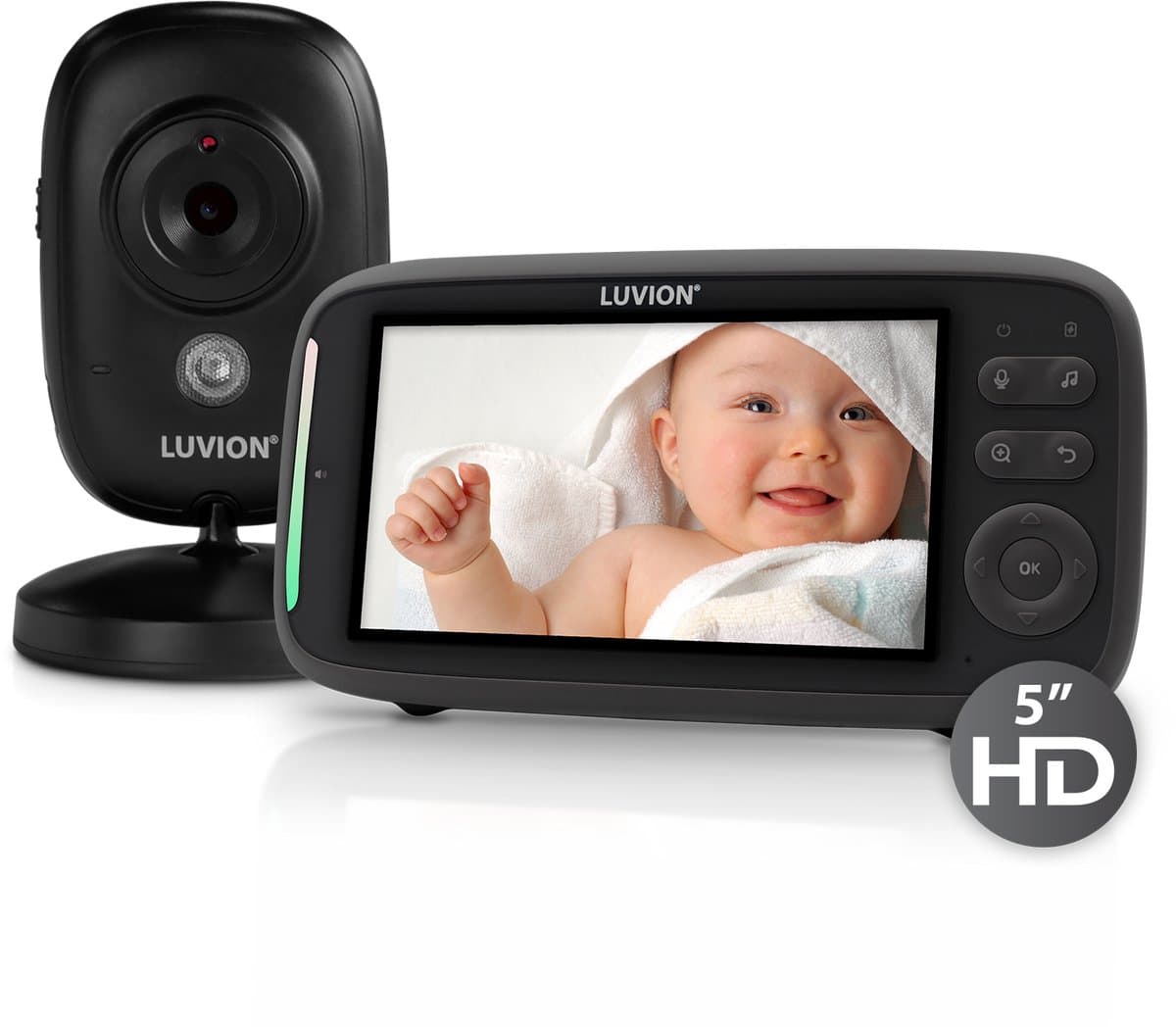 LUVION® Platinum Ultra Black - Babyfoon met Camera - Uitbreidbaar tot 4 Baby Camera's - Premium Baby Monitor thumbnail 8
