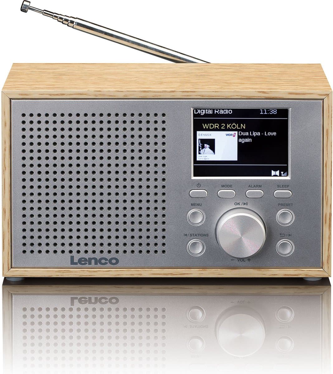 Lenco Radio op Batterijen - Compacte DAB FM Radio - Bluetooth - Houten behuizing - DAR-017WD - Noodradio - Noodpakket - Hout thumbnail 3
