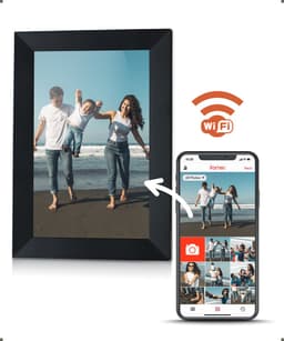 Productfoto van Pora&Co - Digitale fotolijst met WiFi en Frameo App - 10 inch - Zwart