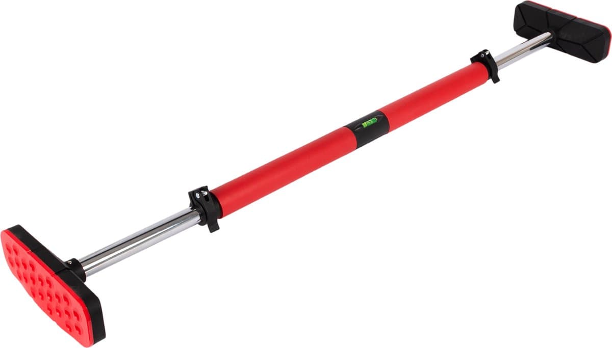 SOUTHWALL Pull Up Bar Deurpost – Optrekstang zonder schroeven – Incl. Waterpas – Krachttraining – Home Gym – Chin Up Bar – Pull Up Station – Buikspiertrainers – Max 150 kg – Zwart/Rood thumbnail 3