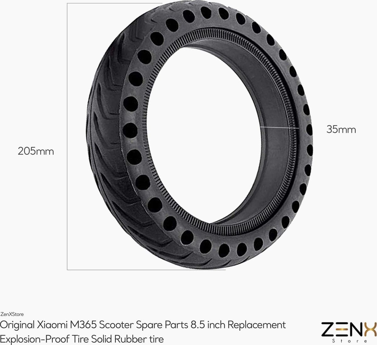 ZenXstore 8,5 inch volrubberen buitenband voor elektrische steps thumbnail 2