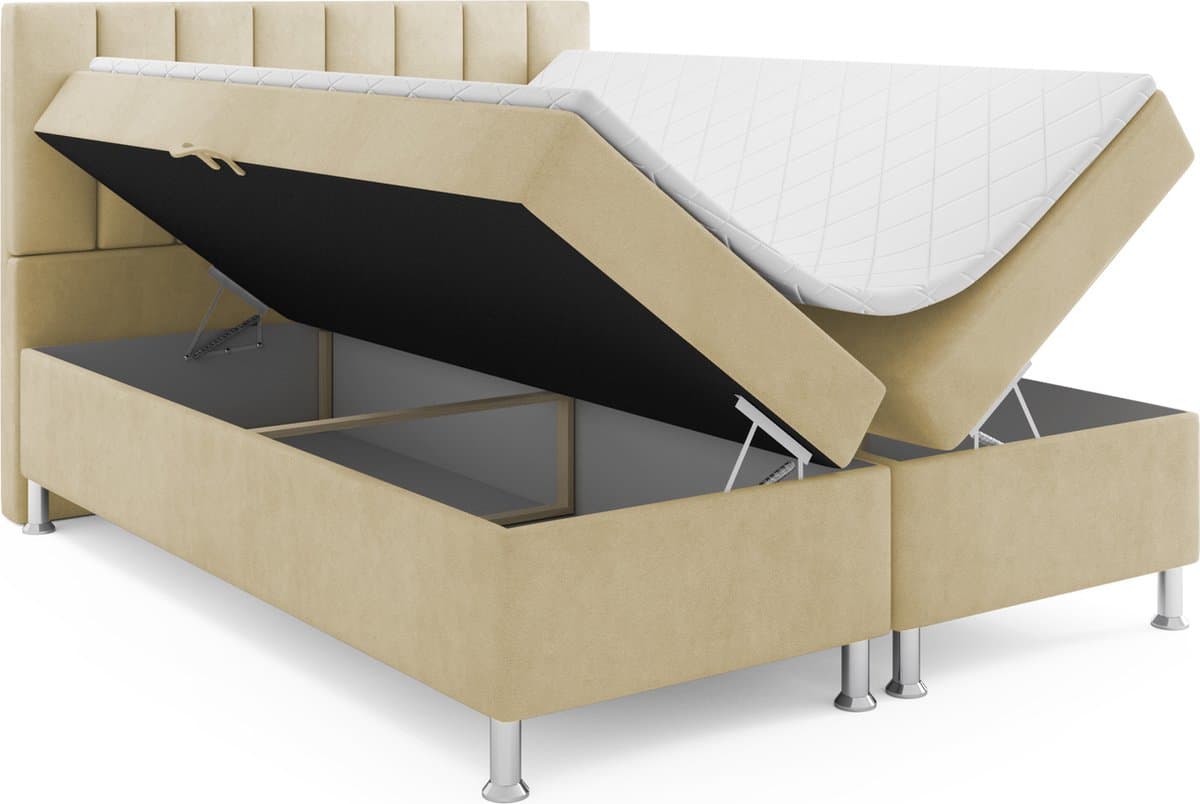 Meuba Home - Julio Boxspring - Beige - 180x200 - Binnen vering box - Met topper thumbnail 2