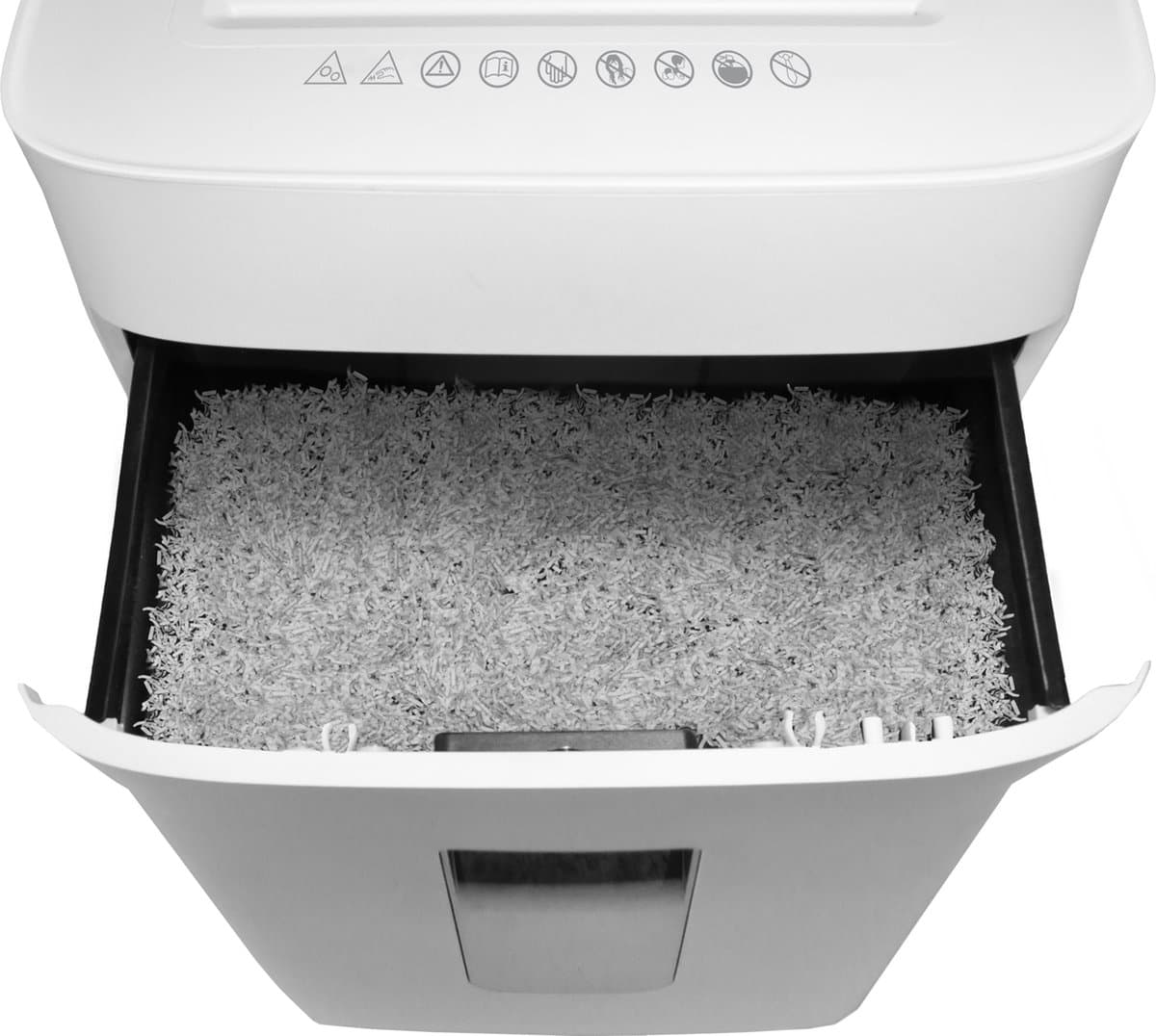 DESQ® Papierversnipperaar 20075 - 8 vel - Micro-cut (2500 snippers/A4) - 2 x 12 mm - Veiligheidsniveau P5 - 20 liter - 10 min. non-stop - 4 wielen - AVG-Proof - Kantoor/Thuiskantoor - Dutch Design thumbnail 4
