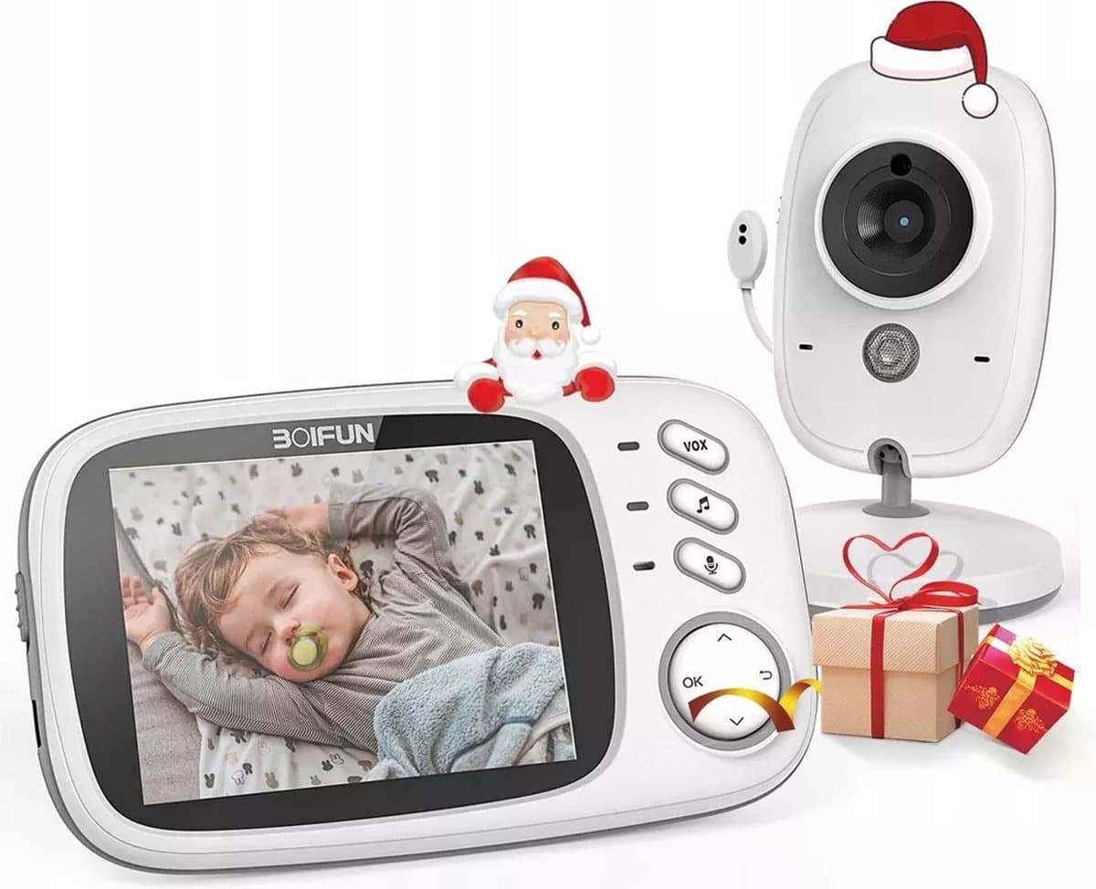 BOIFUN VB603 Video Babyfoon - Babyfoon met Camera - 3,2 inch scherm - Nachtzicht - 2-Weg Gesprek - Temperatuur - VOX