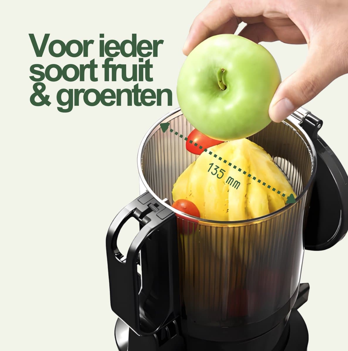 COOK-IT Slowjuicer XL - Anti Drup - Anti Oxidatie - Extra Sterk - XL Trechter thumbnail 2