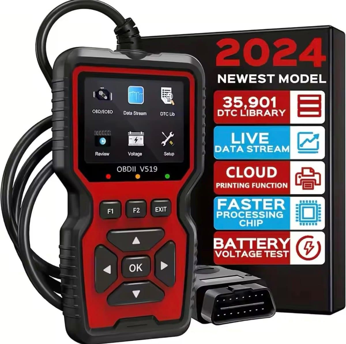OBD Scanner - OBD2 - Auto uitlezen - Storing verwijderen - Uitleesapparatuur auto - Diagnose auto - Diagnosecomputer - Diagnose apparatuur auto - Motorstoring