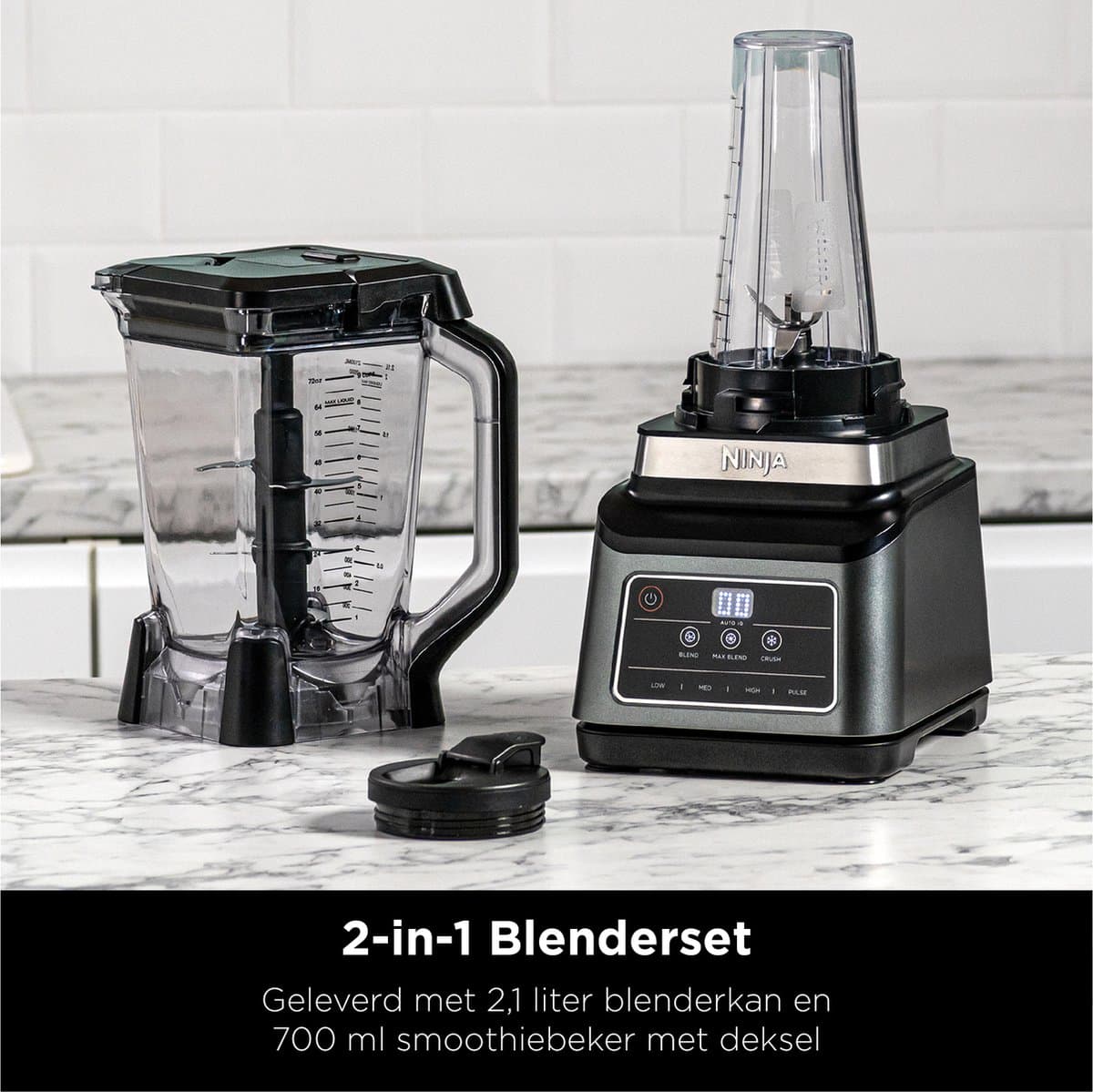 Ninja Foodi 2-in-1 Blender en Smoothie Maker - 1200 Watt - 2.1 Liter - IJsCrusher - Auto IQ - BN750EU thumbnail 6