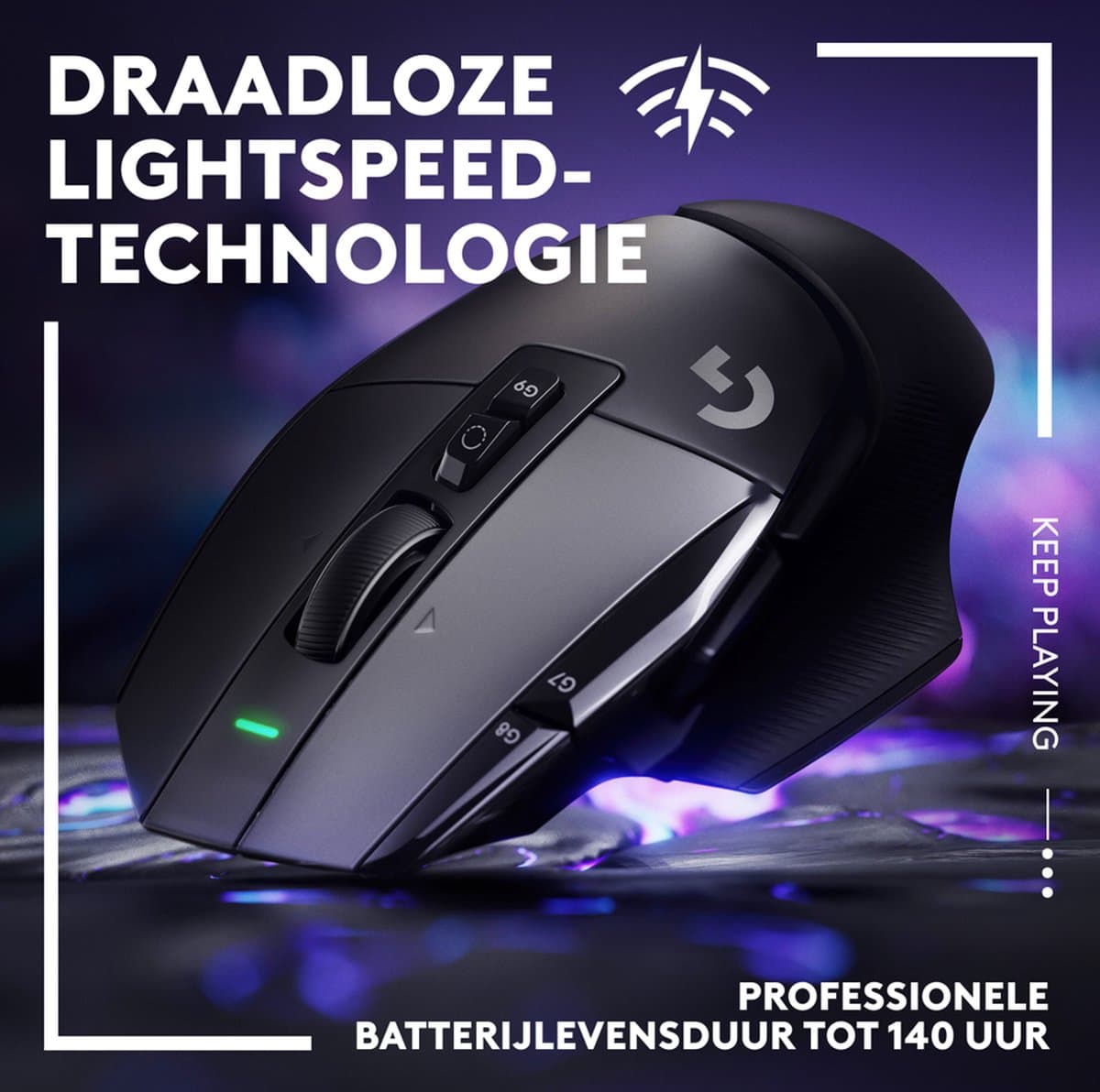 Logitech G502 X Lightspeed - Draadloze Gaming Muis - Rechtshandig - Optisch - Zwart thumbnail 2