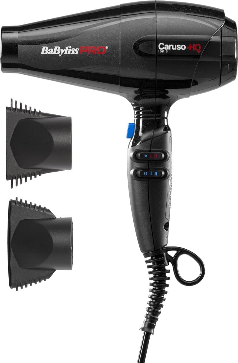 BaBylissPRO Caruso-HQ Föhn BAB6970IE - 2400W AC motor - Ionische functie - 172 km/h - 2 blaasmonden - Professionele haardroger