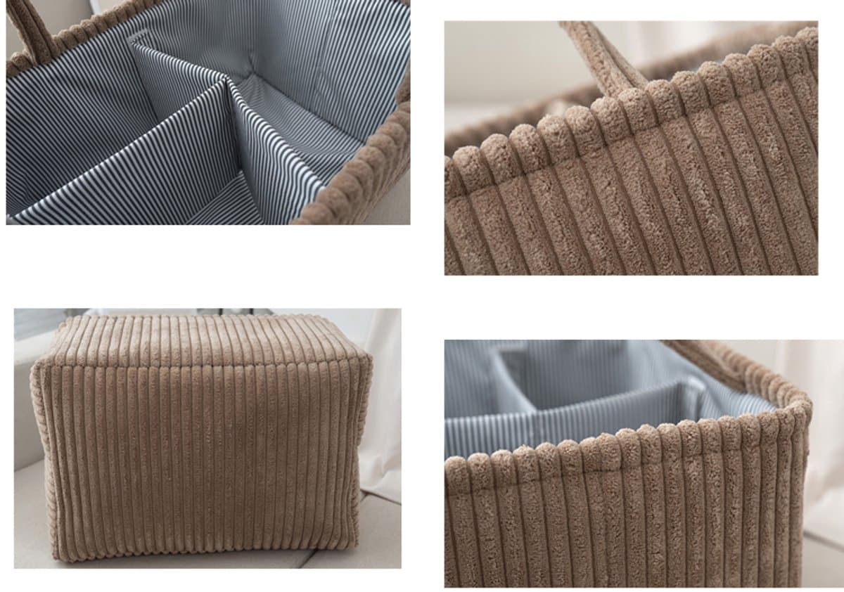 Luiertas – Luieropbergdoos – Luiermand – Opberg en organisatiemand voor luiers – 36 x 26 x 18 cm – wit thumbnail 5