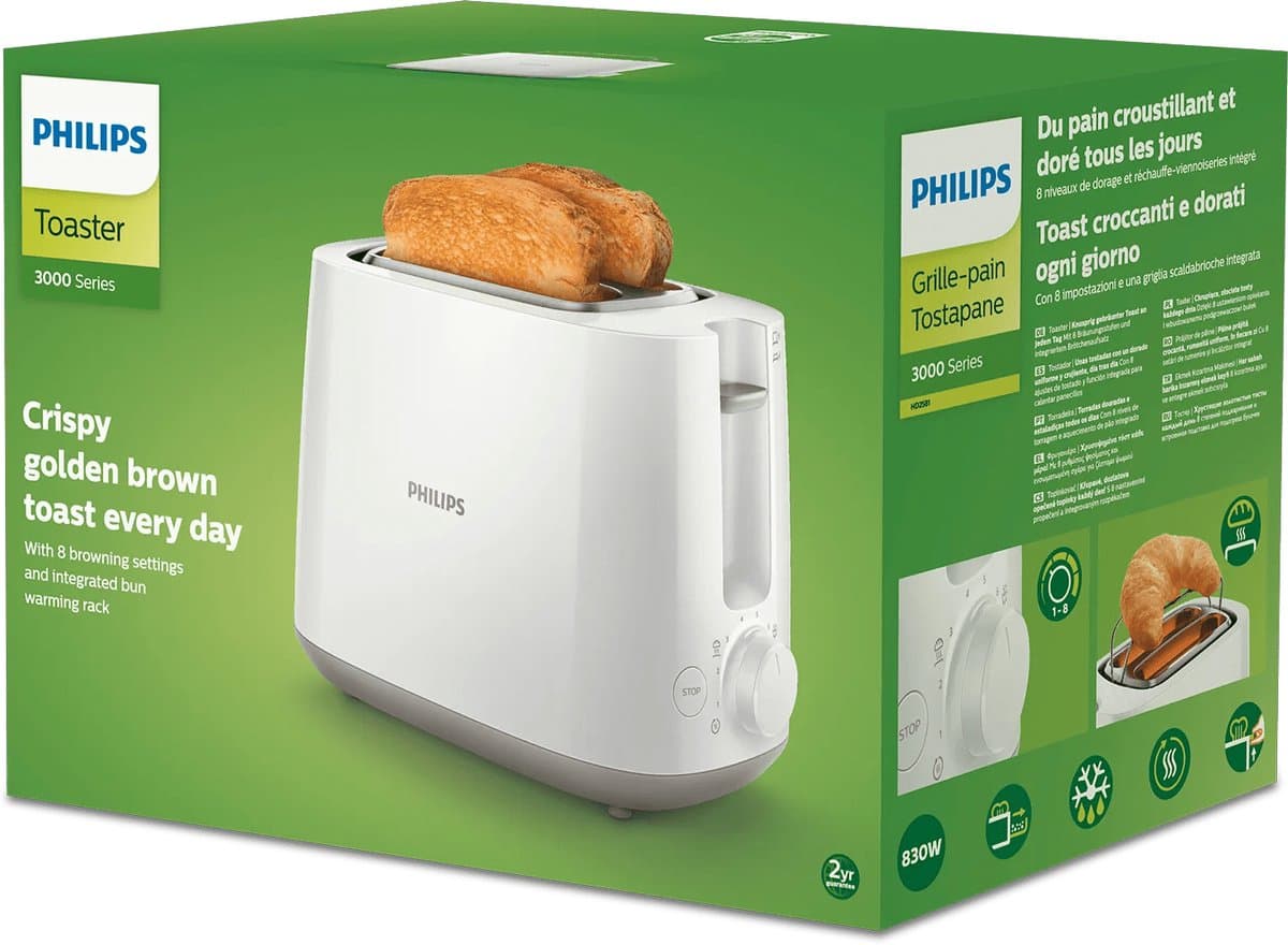 Philips Daily HD2581/00 - Broodrooster - Wit thumbnail 3