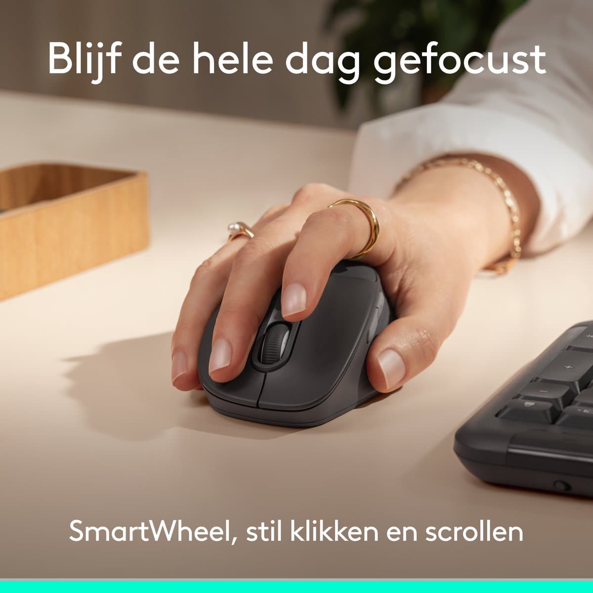 Logitech Signature Comfort Plus M850L - Draadloze Bluetooth Muis - Ergonomisch - Zwart thumbnail 5