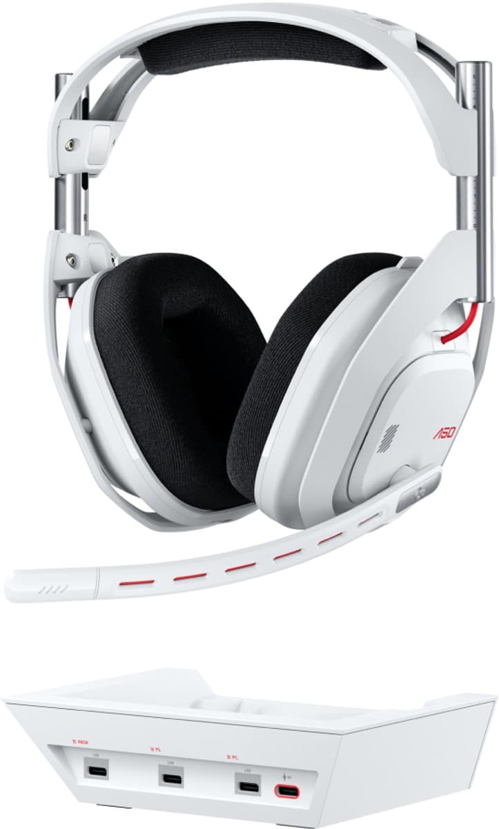 Logitech G Astro A50 Lightspeed - Draadloze Gaming Headset - PlayStation, PC, Nintendo Switch, Xbox - Wit thumbnail 7