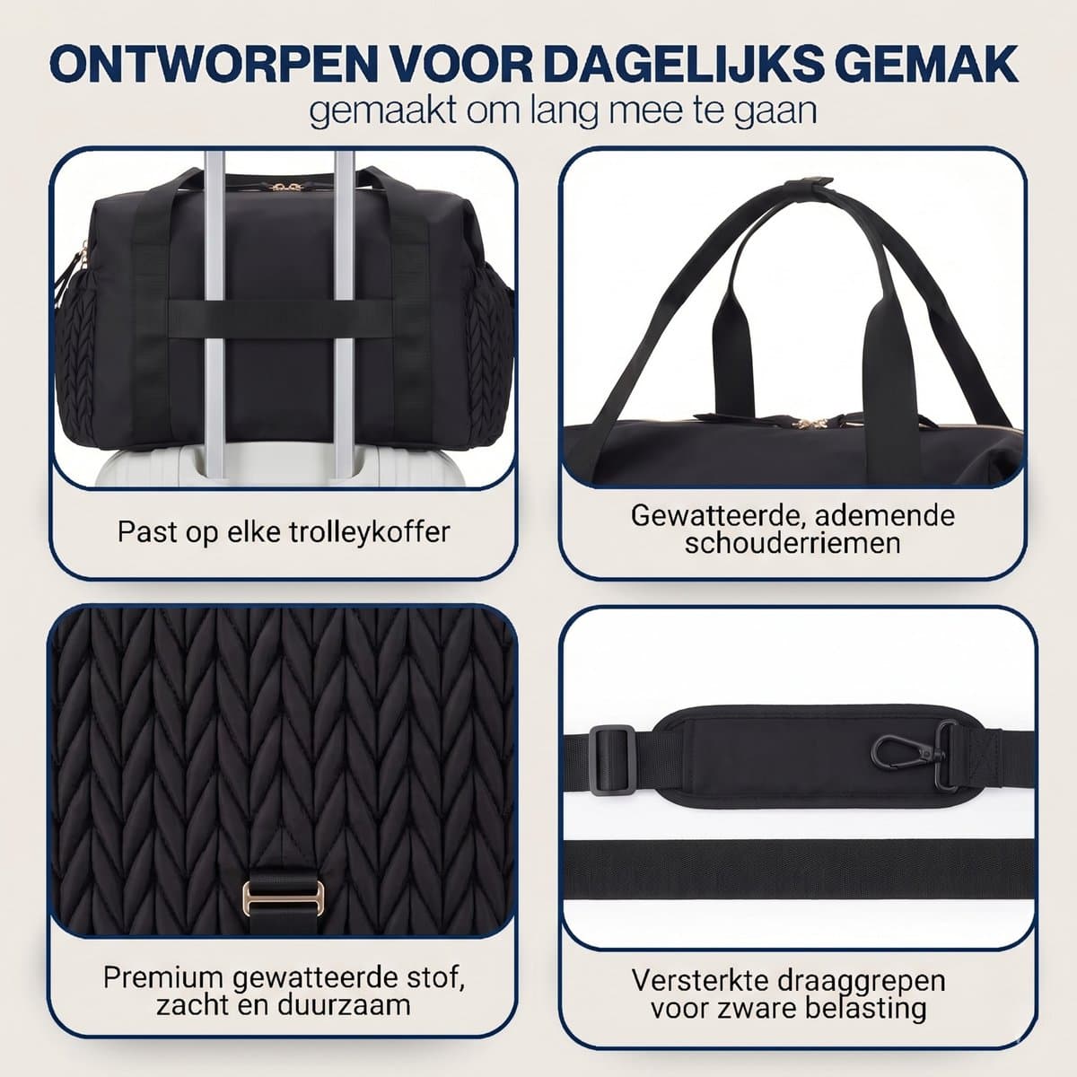 Qrenova Luiertas Groot – Inclusief verschoonmatras- Baby Verzorgingstas – 3 Draagmogelijkheden – Reis – Unisex – Zwart thumbnail 4