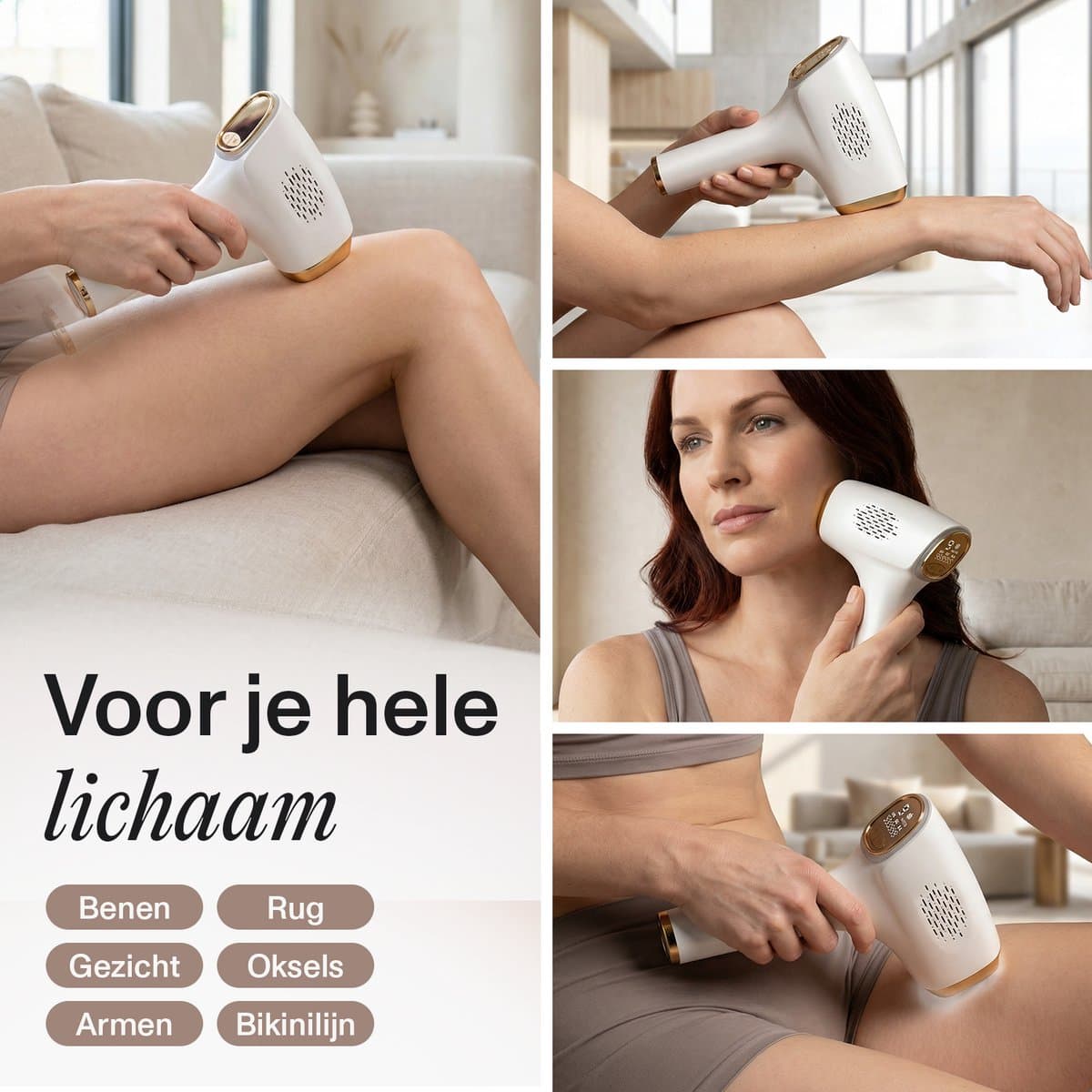 Nawy® IPL Laser Ontharingsapparaat - Laser Ontharing - Pijnloos Ontharen met Ice Cooling - Permanente Ontharing voor alle Lichaamsdelen - voor Mannen en Vrouwen - 999.999 Flitsen - Inclusief Beschermbril en Scheermes - Epileerapparaat Dames thumbnail 7