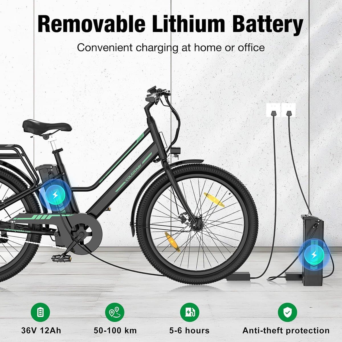 Colorway BK8SL 27.5 Inch Dames E-Bike met 250W Motor thumbnail 6