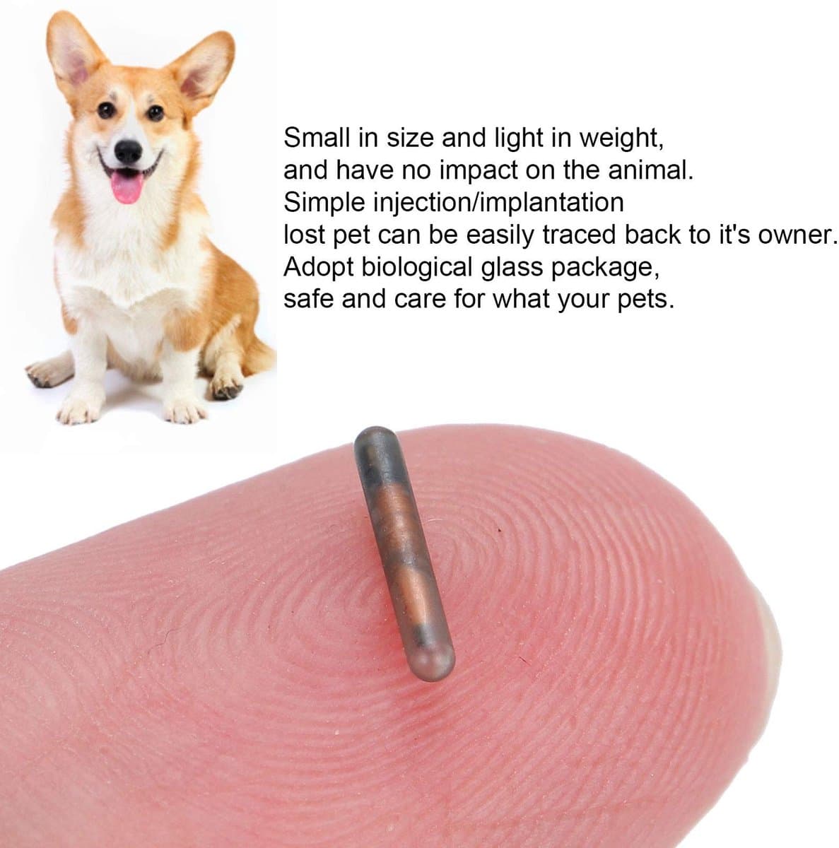 Dailygoods- Microchip 10 Stuks - Huisdier ID Microchip - Biologisch Glas - 134,2 KHz - Lichtgewicht - Antibacterieel - Dierenidentificatie thumbnail 2