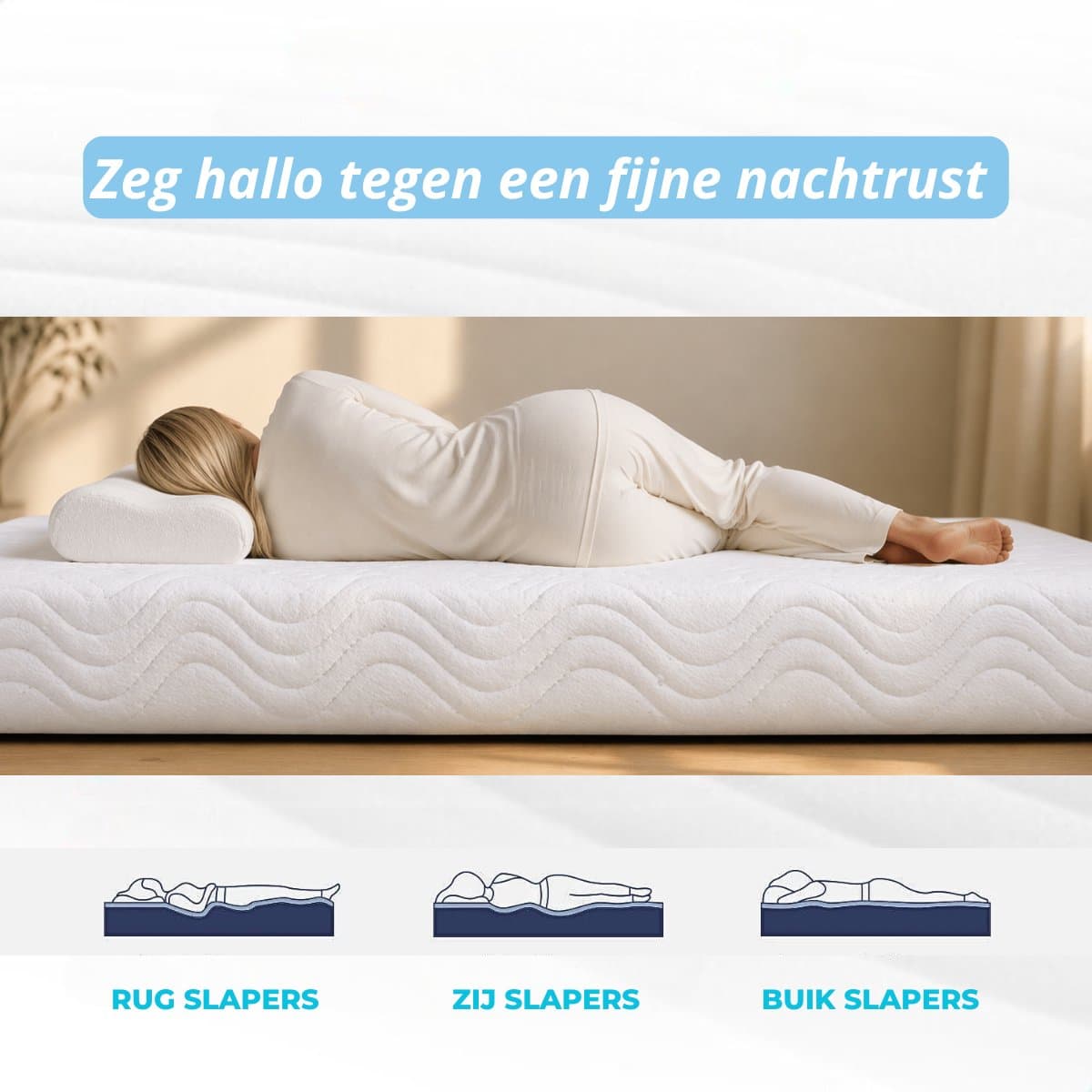 Maan matras ® - Matras 140x200 - 20cm dik - HR Koudschuim - Afneembare tijk wasbaar - 140x200 cm thumbnail 3
