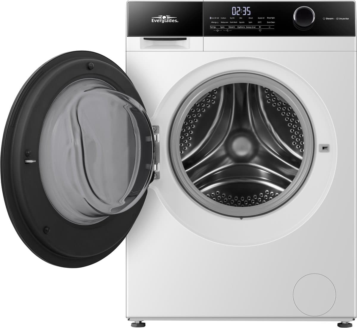 Everglades EVWM91421AW - Wasmachine 9KG - Arctic White - Energieklasse A -20% - Stoomfunctie - 15 Programma's - 5 Jaar Garantie thumbnail 7
