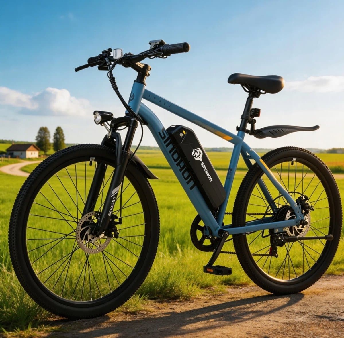 SINOHON EM200D 26'' Elektrische MTB – 250W Motor, 36V 10,4Ah Accu, 60km Bereik, 7-Speed Shimano – LED-Koplamp thumbnail 6