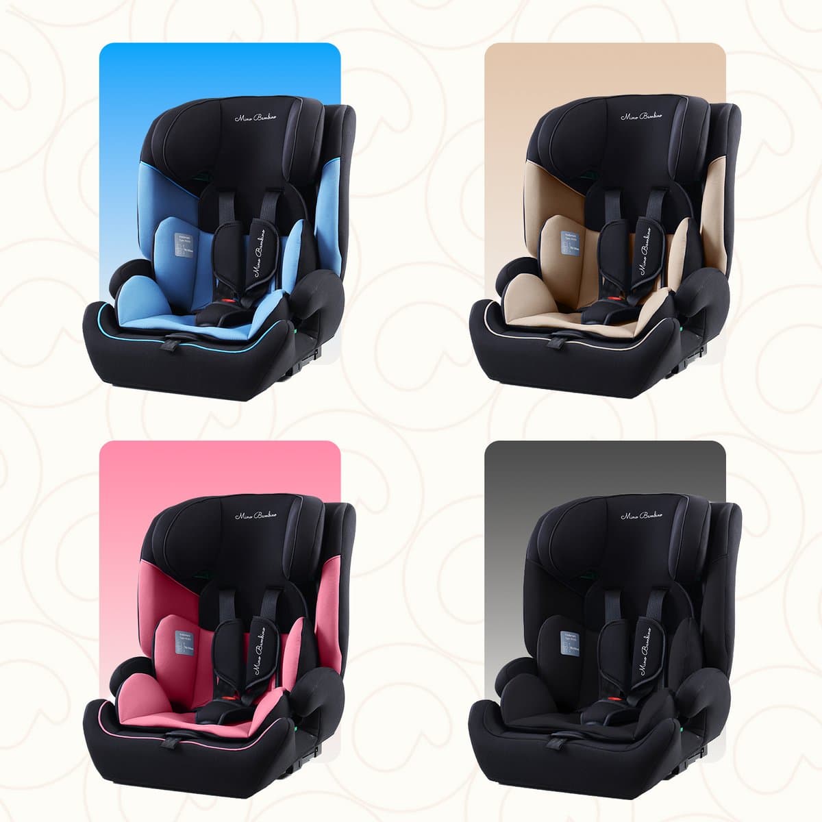 Mino Bambino i-Size Autostoel – Isofix - Groep 1/2/3 9-36 kg (76 tot 150 cm) - 15 maanden tot 12 jaar – Roze thumbnail 4