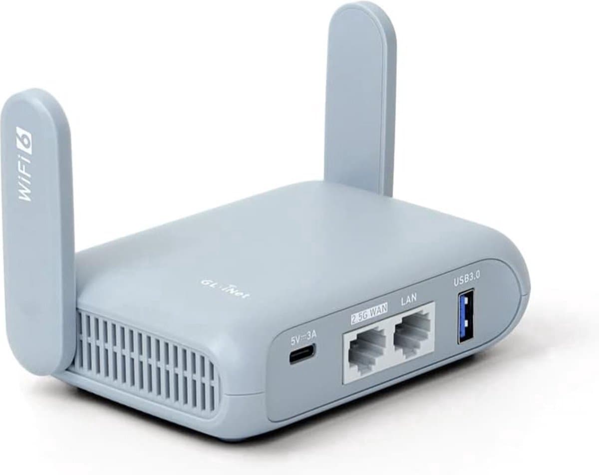 Emvae AX3000 WiFi 6 Reisrouter met VPN en 2.5G WAN