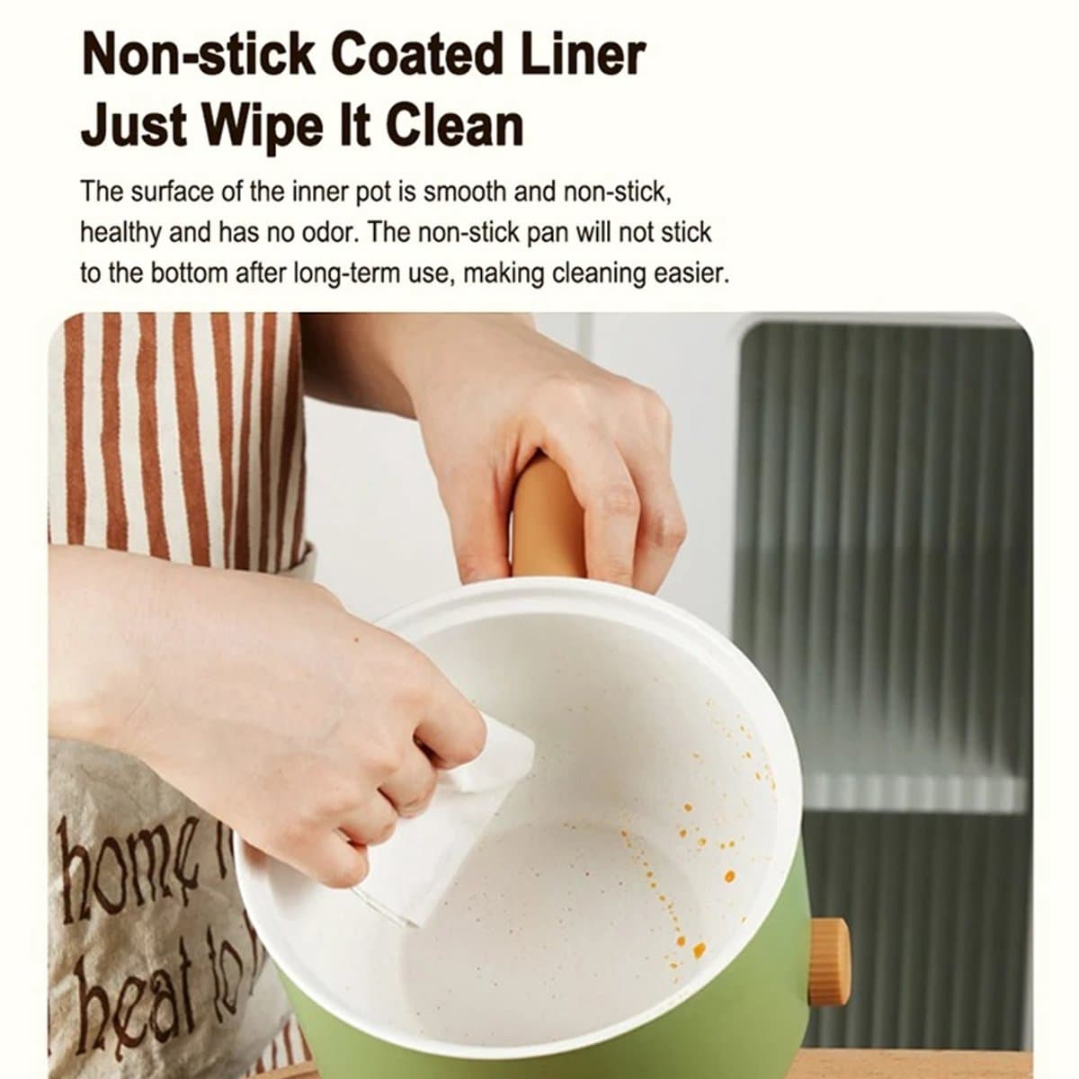 Innovastore Multifunctionele Pan - Rijstkoker - Huishoudelijk Apparaat - Stoompan - Slowcooker - Kookpot - Multicooker - 1.8L thumbnail 3