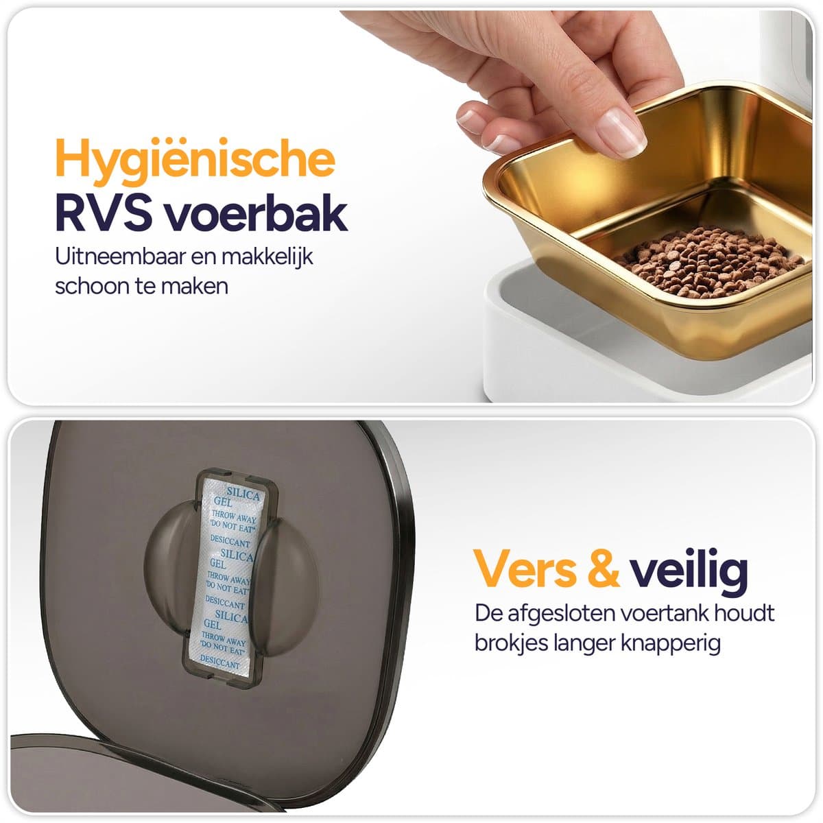 Viervoeter Feed Pro - Automatische Voerbak 6L - Kat en Hond - Voerautomaat met App - Wit thumbnail 4