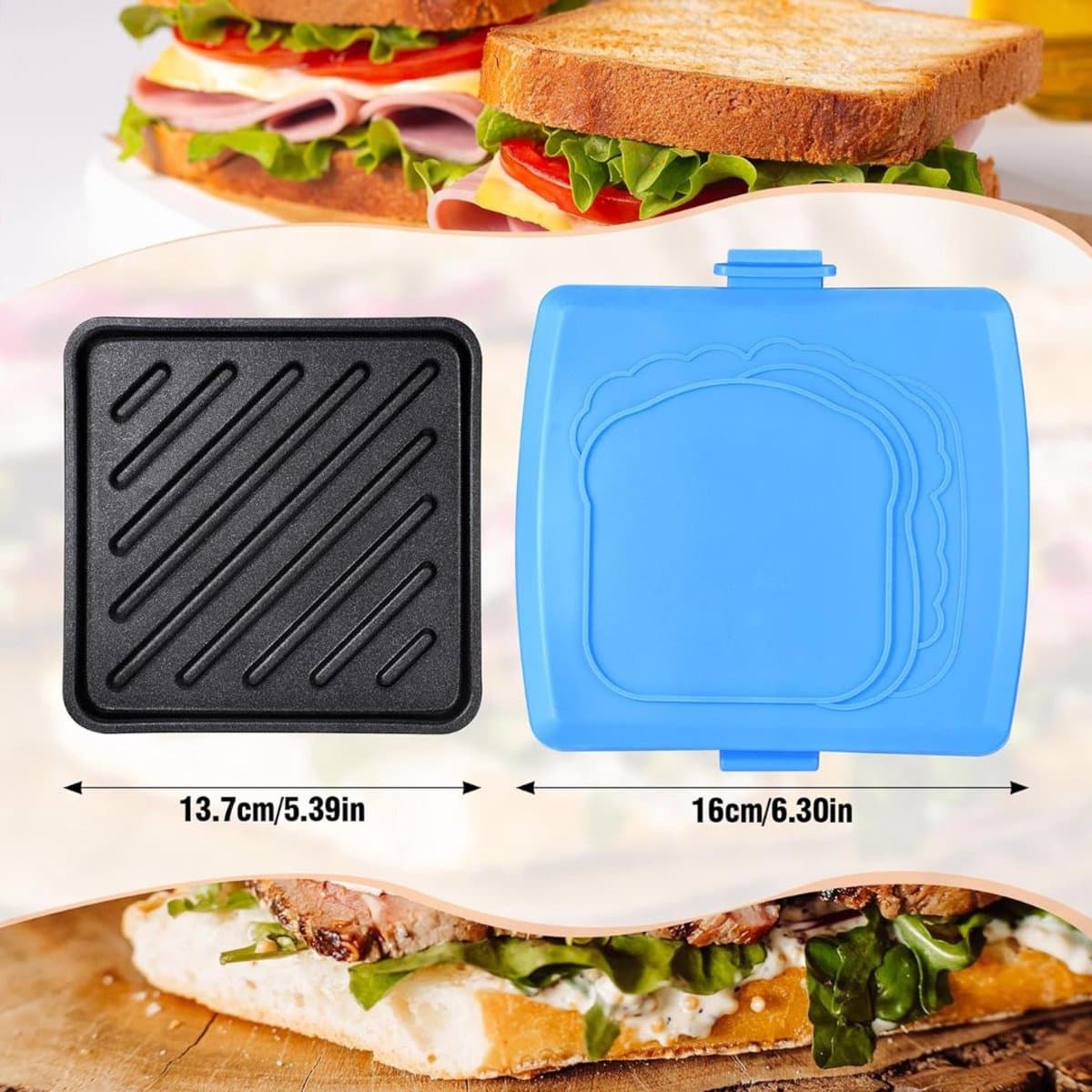 MRKK® Tosti Apparaat – Panini Grill – Contactgrill thumbnail 3
