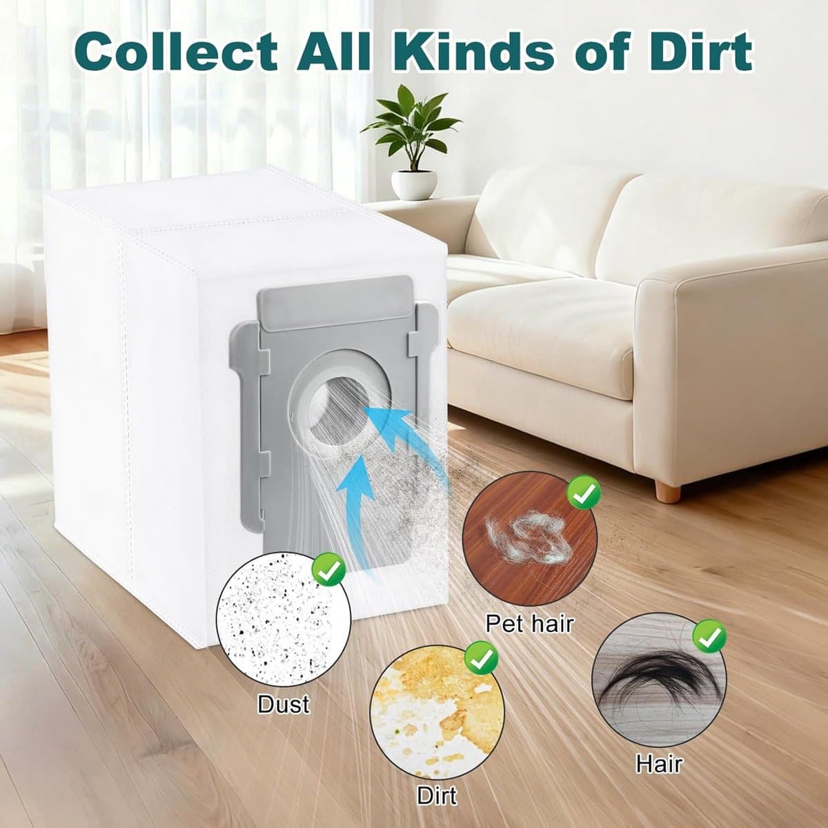 16 stuks stofzuigerzakken - Voor iRobot Roomba i3 i3+, i4 i4+, i5 i5+, i6 i6+, i7 i7+, i8 i8+, j5 j5+, j6 j6+, j7 j7+, j8 j8+, j9 j9+, s9 s9+, 104 105 405 504 505 705, 10 Max-Essential Robot Vacuum thumbnail 3