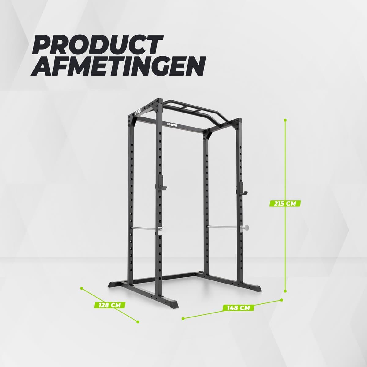 VirtuFit PR100 Power Rack met Lat Attachment - Squat Rack - Inclusief Pulley Station - Krachtstation thumbnail 4